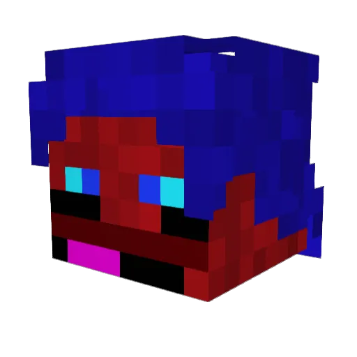 JAXmeows Minecraft avatar head, 3D render