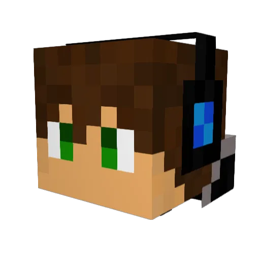 JAYR3D Minecraft avatar head, 3D render
