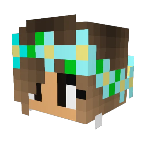 JAZ25 Minecraft avatar head, 3D render