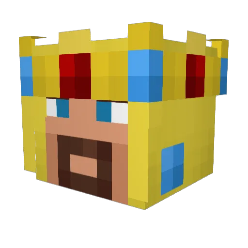 JAZLKY Minecraft avatar head, 3D render