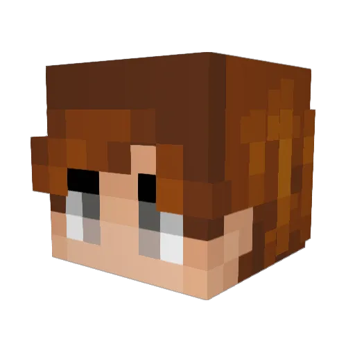 JAckkk25 Minecraft avatar head, 3D render