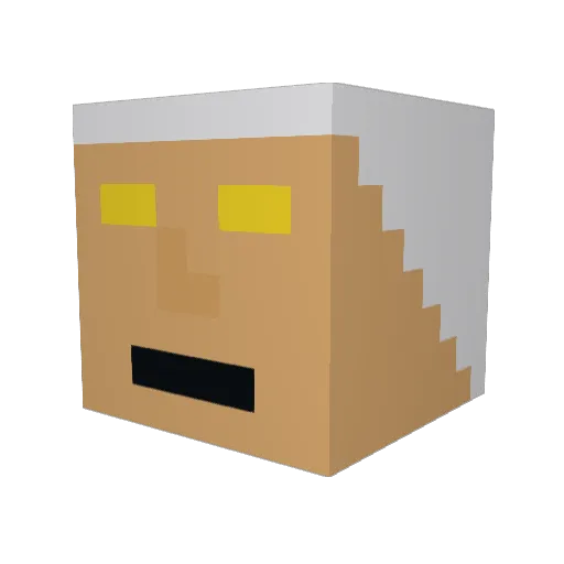 JAlexHouse Minecraft avatar head, 3D render