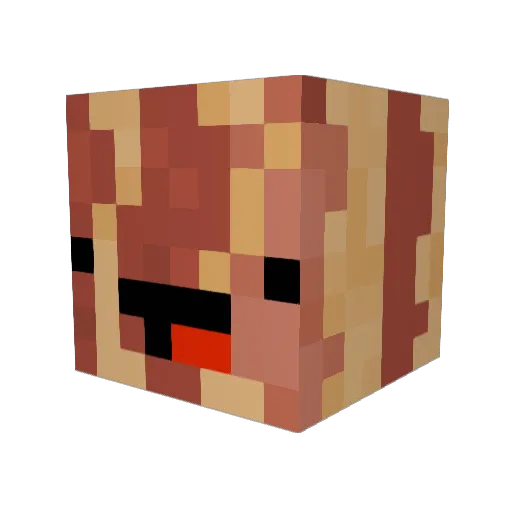 JB467 Minecraft avatar head, 3D render