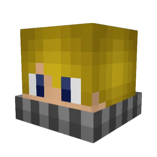 JBBBBBB Minecraft avatar head, 3D render