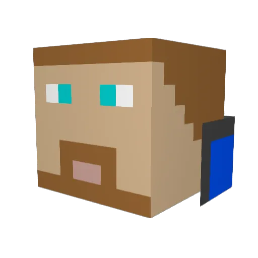 JBGArity Minecraft avatar head, 3D render