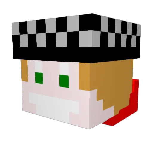 JBGRAND Minecraft avatar head, 3D render