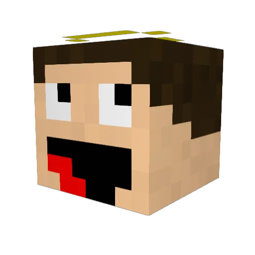 JBLOB16 Minecraft avatar head, 3D render