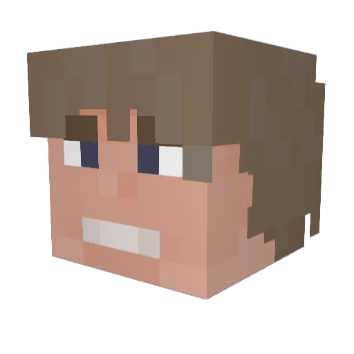 JBMF90 Minecraft avatar head, 3D render