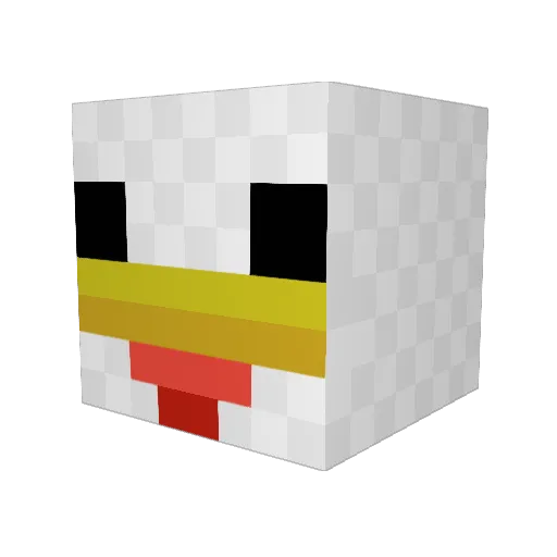 JBOI43 Minecraft avatar head, 3D render