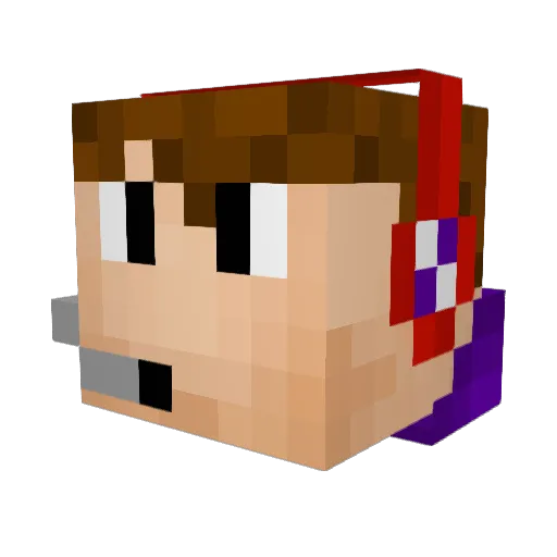 JBP185 Minecraft avatar head, 3D render