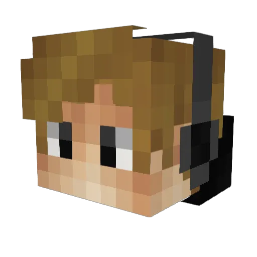 JB_444 Minecraft avatar head, 3D render