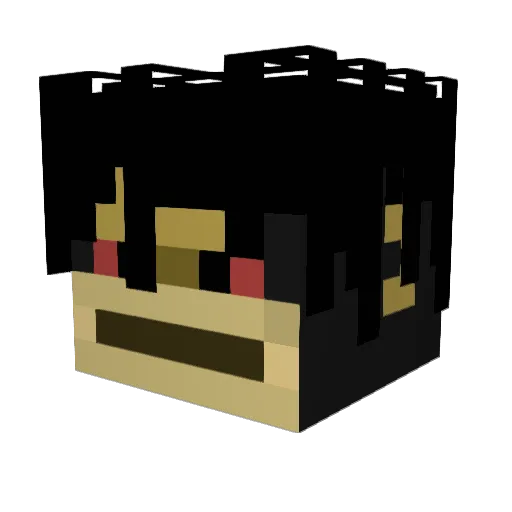 JBaa Minecraft avatar head, 3D render