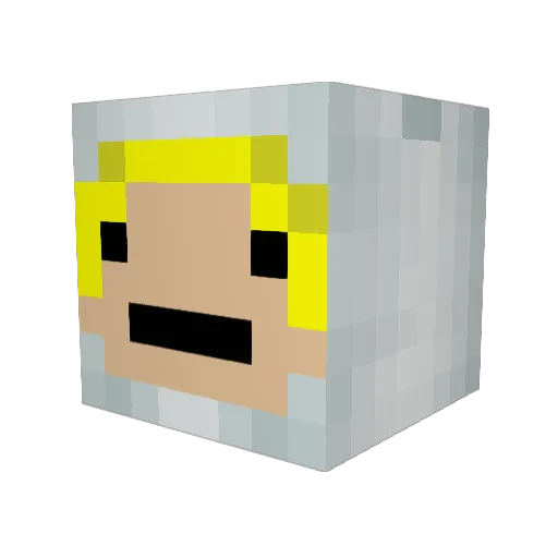 JBallza Minecraft avatar head, 3D render