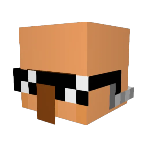 JBb99 Minecraft avatar head, 3D render