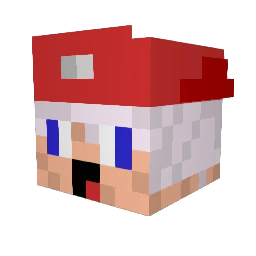 JBendall Minecraft avatar head, 3D render