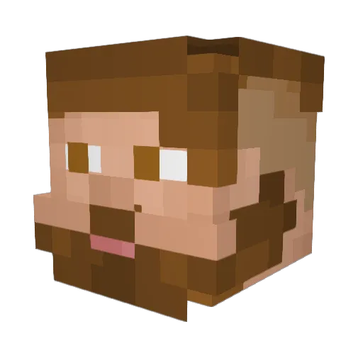 JBigger Minecraft avatar head, 3D render