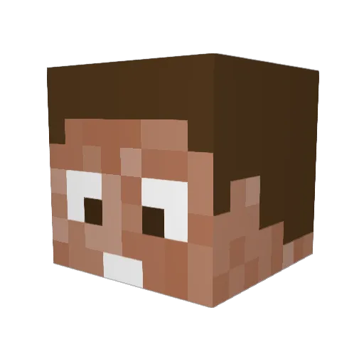 JBombJN Minecraft avatar head, 3D render