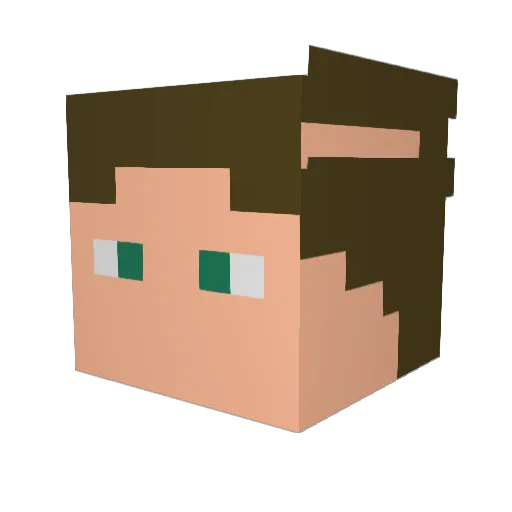 JBragion Minecraft avatar head, 3D render