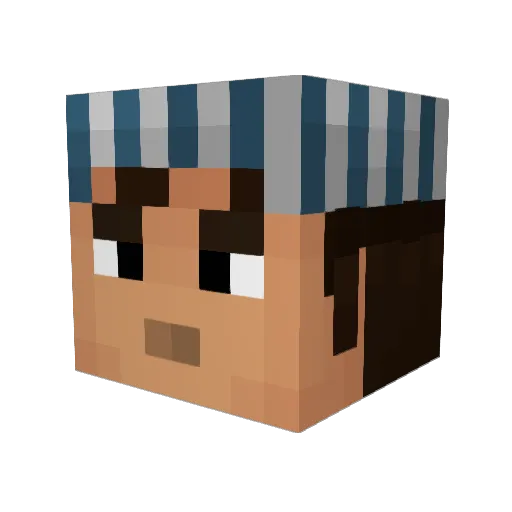 JBrohave Minecraft avatar head, 3D render