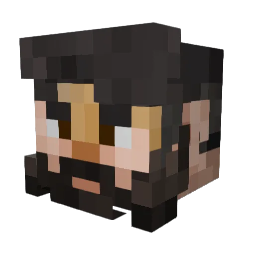 JBsir Minecraft avatar head, 3D render