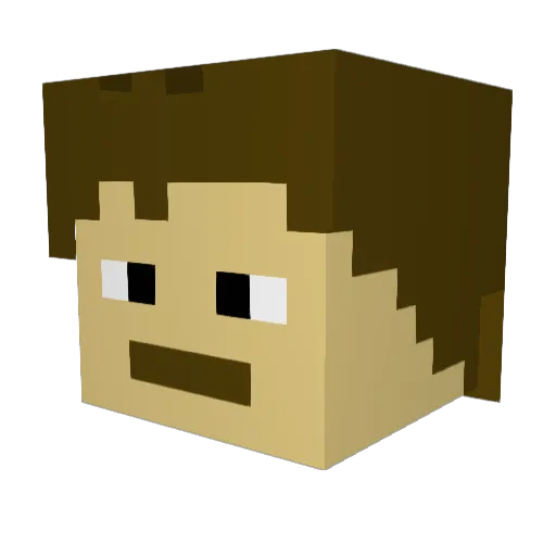 JBurch3104 Minecraft avatar head, 3D render