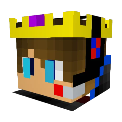 JBuss Minecraft avatar head, 3D render