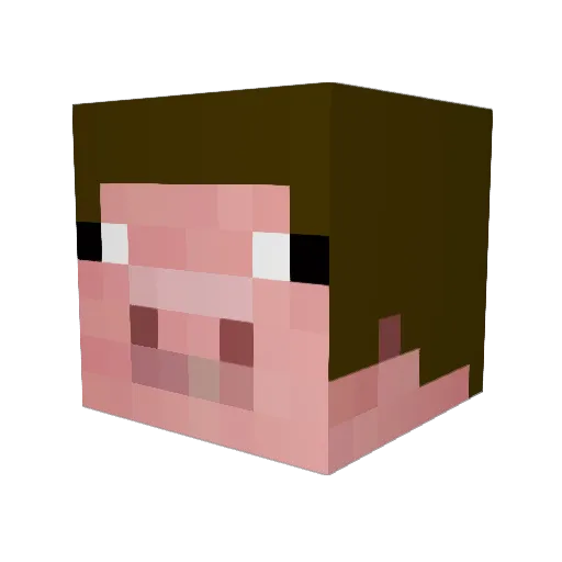 JC247 Minecraft avatar head, 3D render