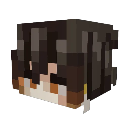 JC28_04 Minecraft avatar head, 3D render