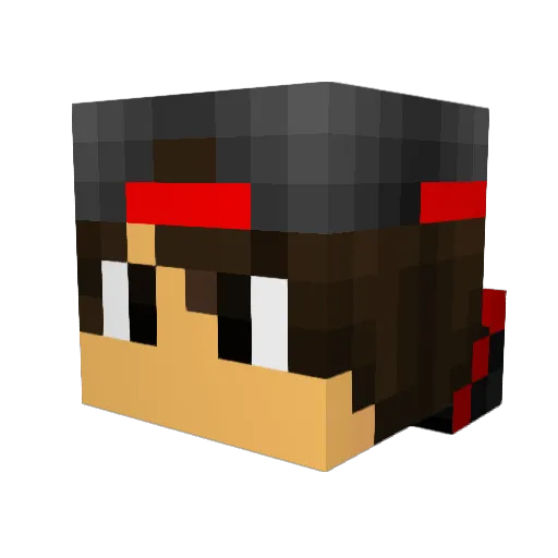 JC6000 Minecraft avatar head, 3D render