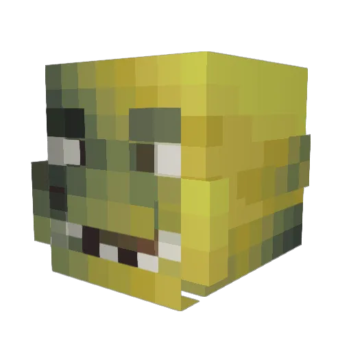JC9830 Minecraft avatar head, 3D render