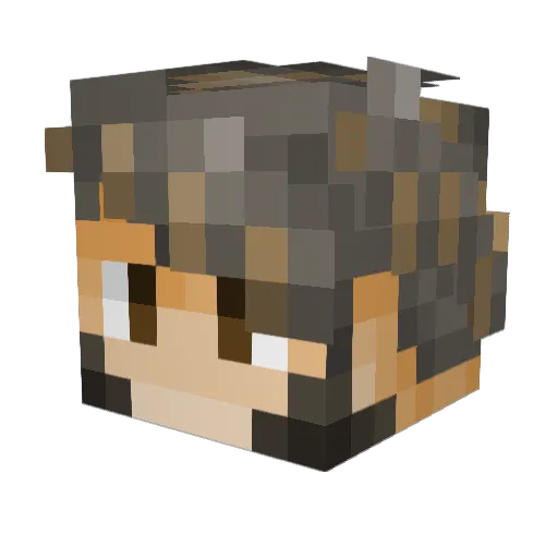 JCAL9527 Minecraft avatar head, 3D render