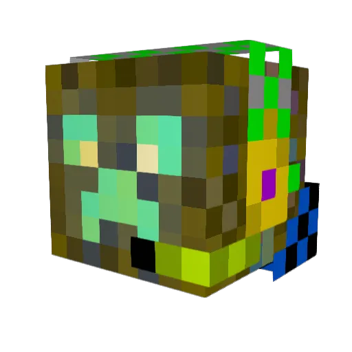 JCB1007 Minecraft avatar head, 3D render