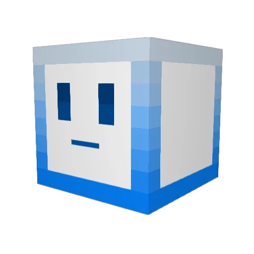 JCB8_ Minecraft avatar head, 3D render