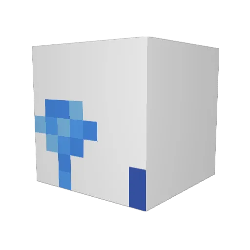 JCBY Minecraft avatar head, 3D render