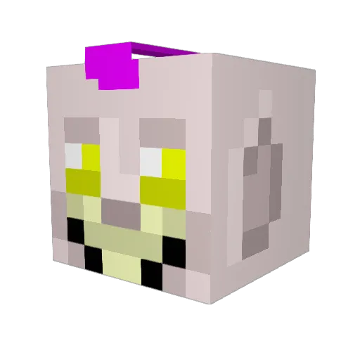 JCBaggee Minecraft avatar head, 3D render