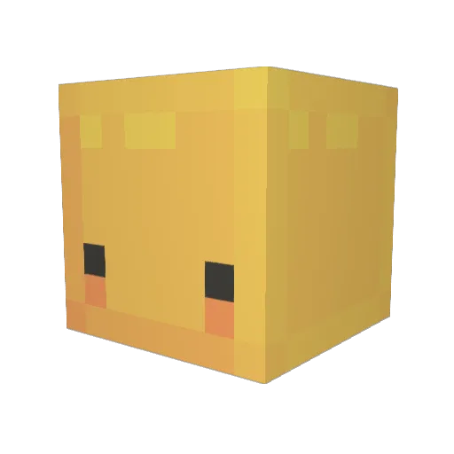 JCHoneycutt Minecraft avatar head, 3D render