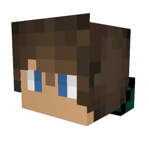 JCJS Minecraft avatar head, 3D render