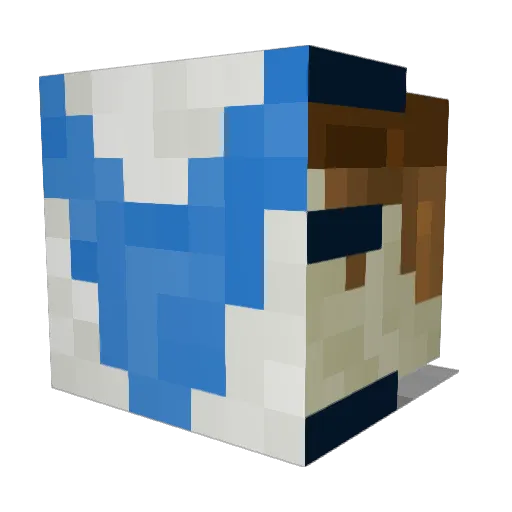 JCNPLAYZ Minecraft avatar head, 3D render