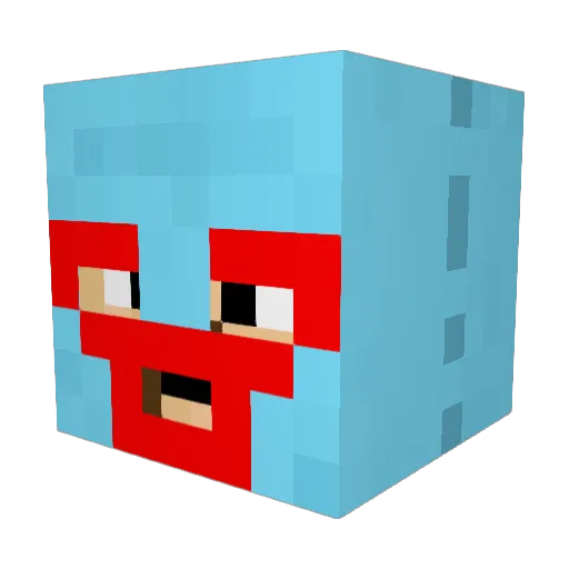 JCPowell Minecraft avatar head, 3D render
