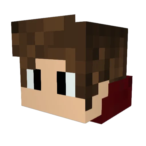 JCTaz Minecraft avatar head, 3D render