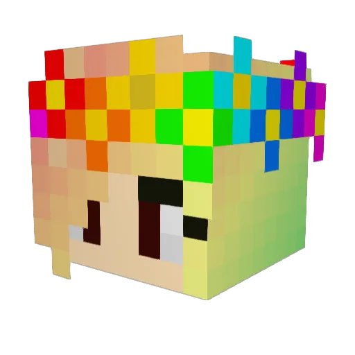 JCTheGenius Minecraft avatar head, 3D render