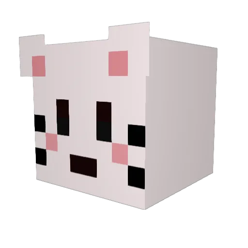 JCUBE_ Minecraft avatar head, 3D render