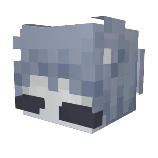 JCWOW Minecraft avatar head, 3D render