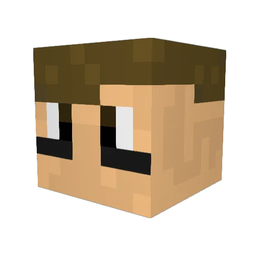 JC_bda Minecraft avatar head, 3D render