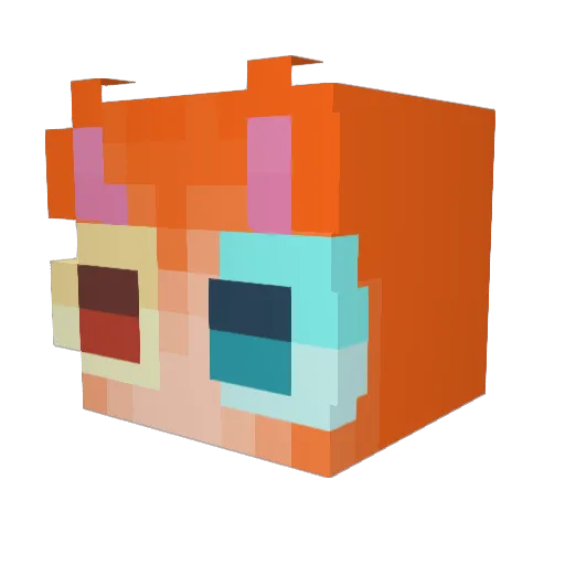 JChipp Minecraft avatar head, 3D render