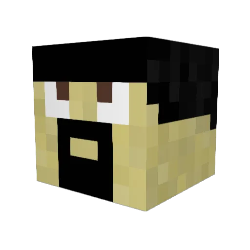 JChristian___ Minecraft avatar head, 3D render