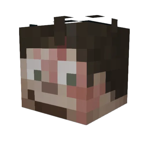 JCkids2 Minecraft avatar head, 3D render