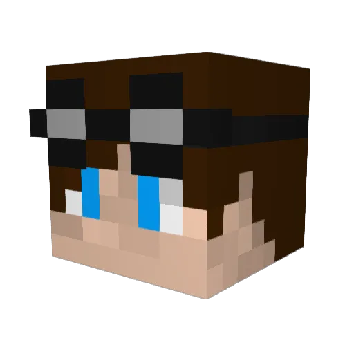 JCol14 Minecraft avatar head, 3D render