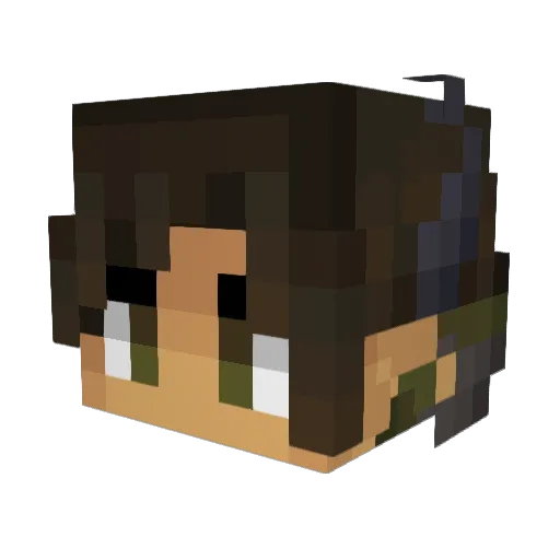 JCollyn Minecraft avatar head, 3D render