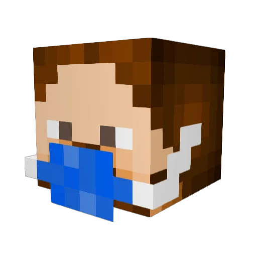 JD1907 Minecraft avatar head, 3D render